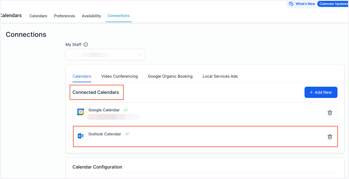 You will now be able to see Outlook calendar in your connected calendars.