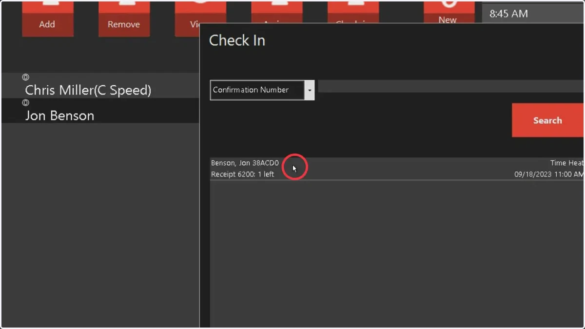 Select the booking you want to add them to.