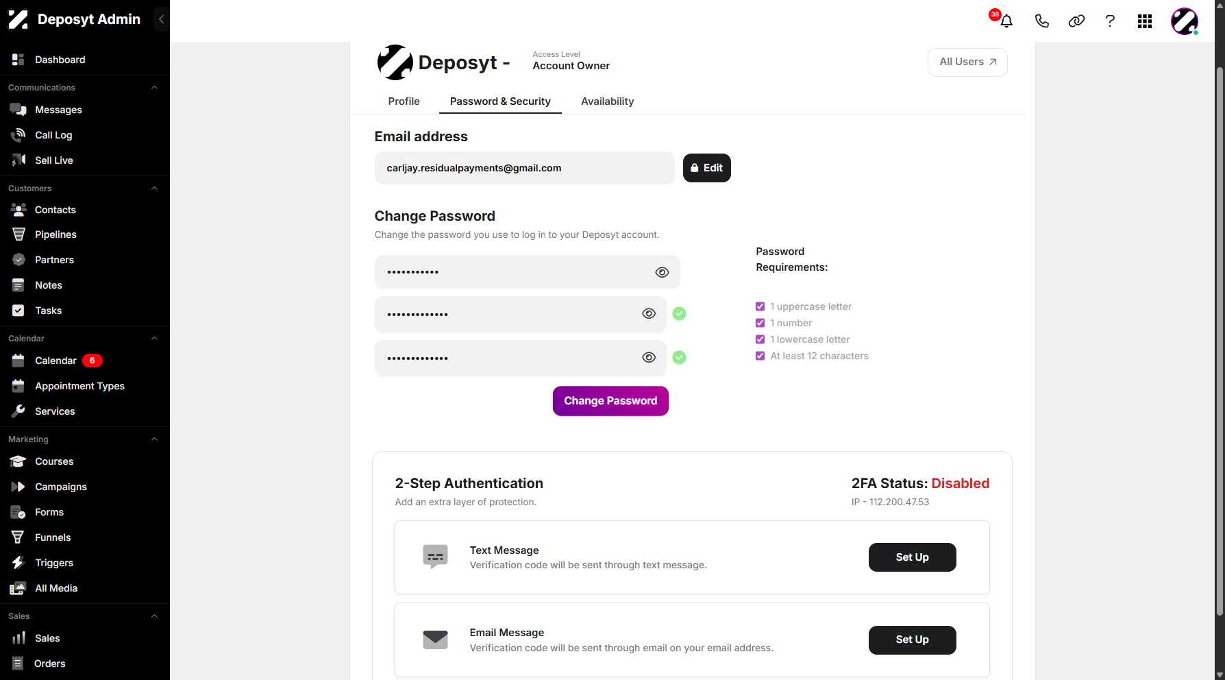 Step 11: Click Change Password to proceed and apply the changes.