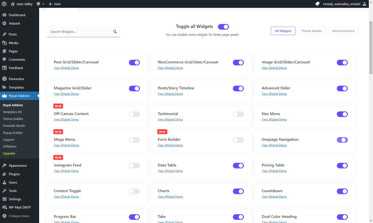 Uncheck One Page Nav
