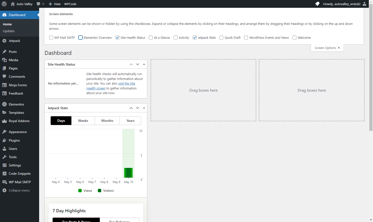 Uncheck Elementor Overview