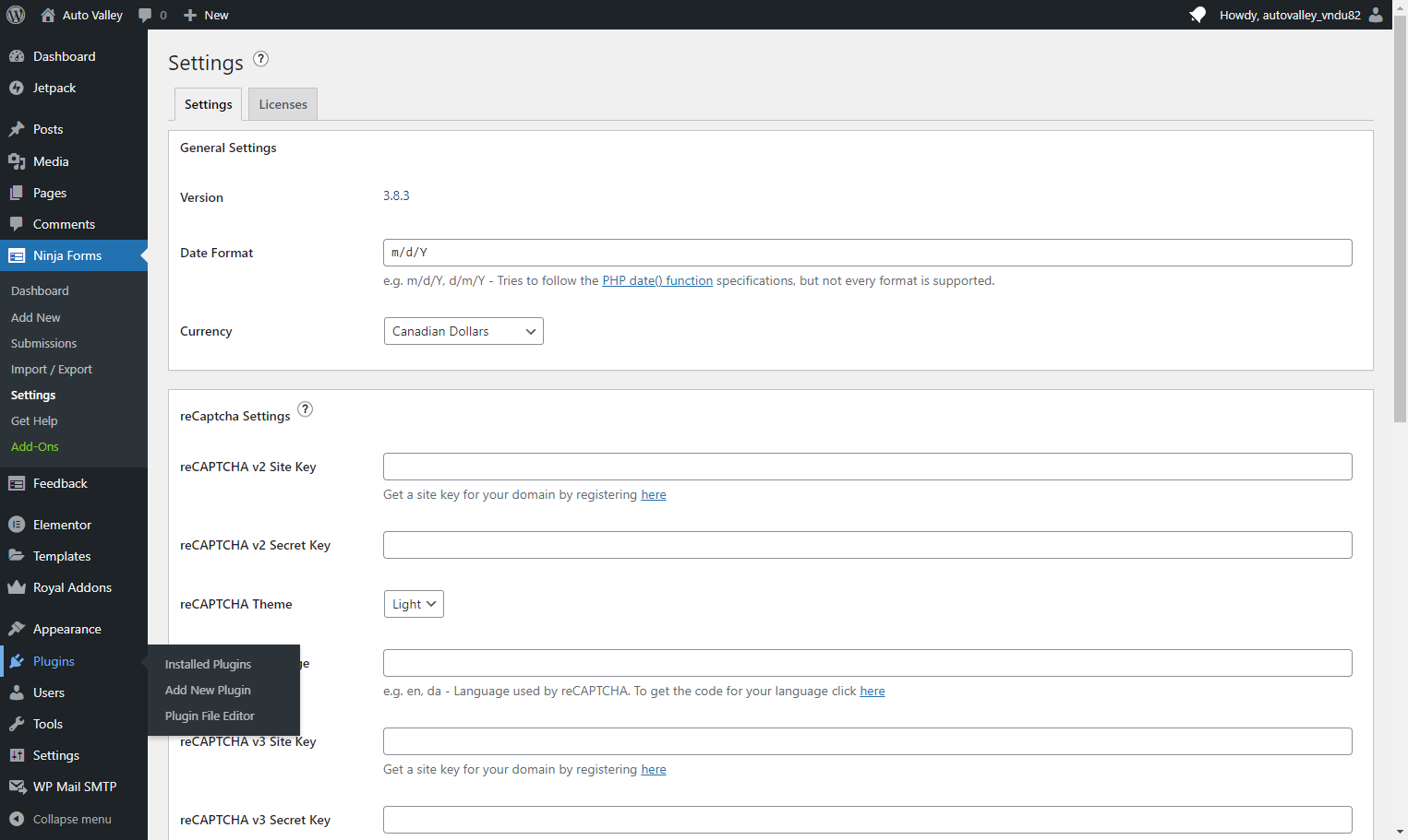 Navigate back to the Plugins Section in the Main menu
