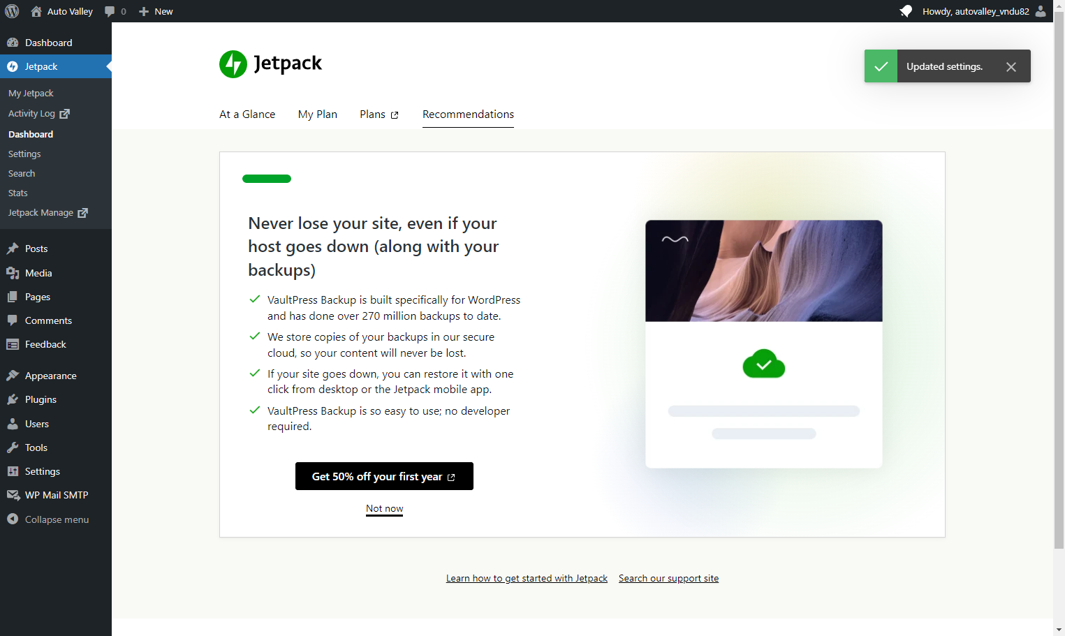 Click on Not now