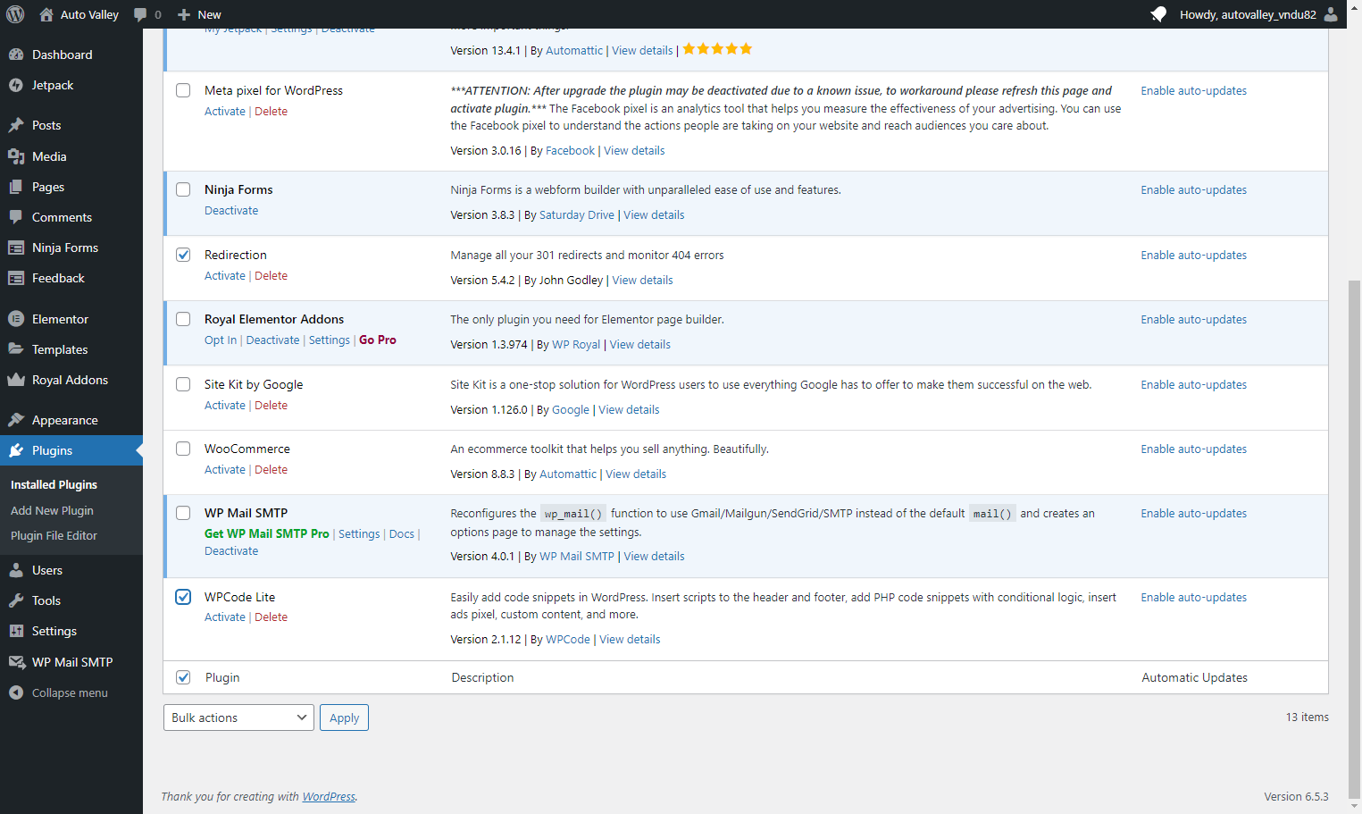 Check Select WPCode Lite