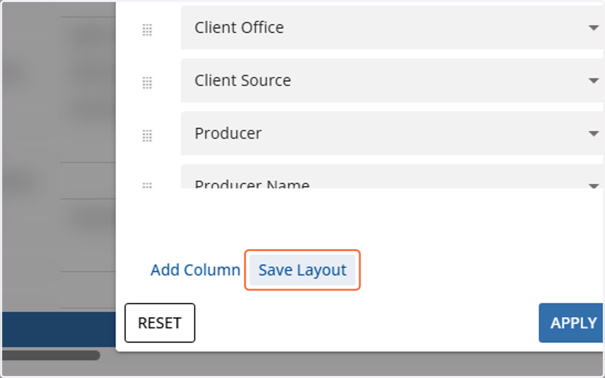 Click on Save Layout