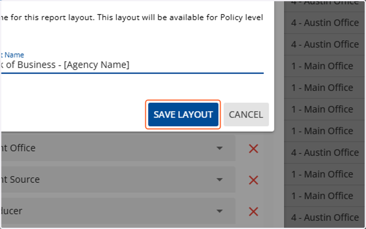Save the layout