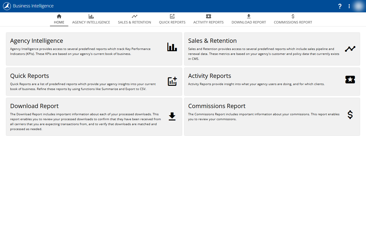 Click on Agency Intelligence