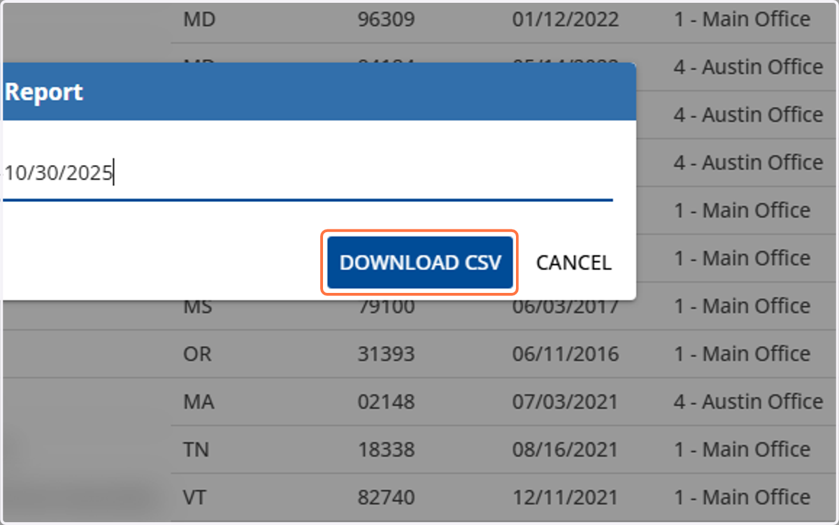 Download CSV