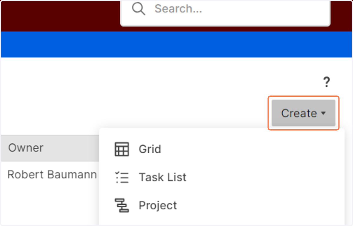 Click on Create