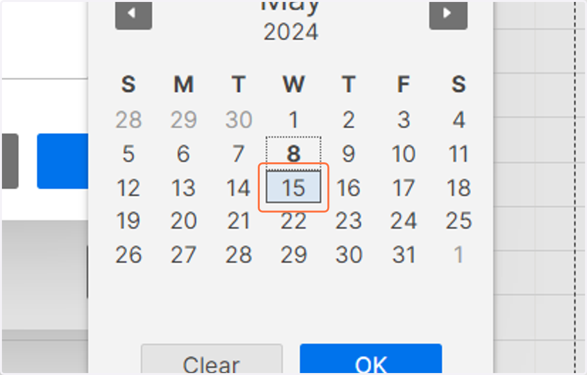 Click on 15