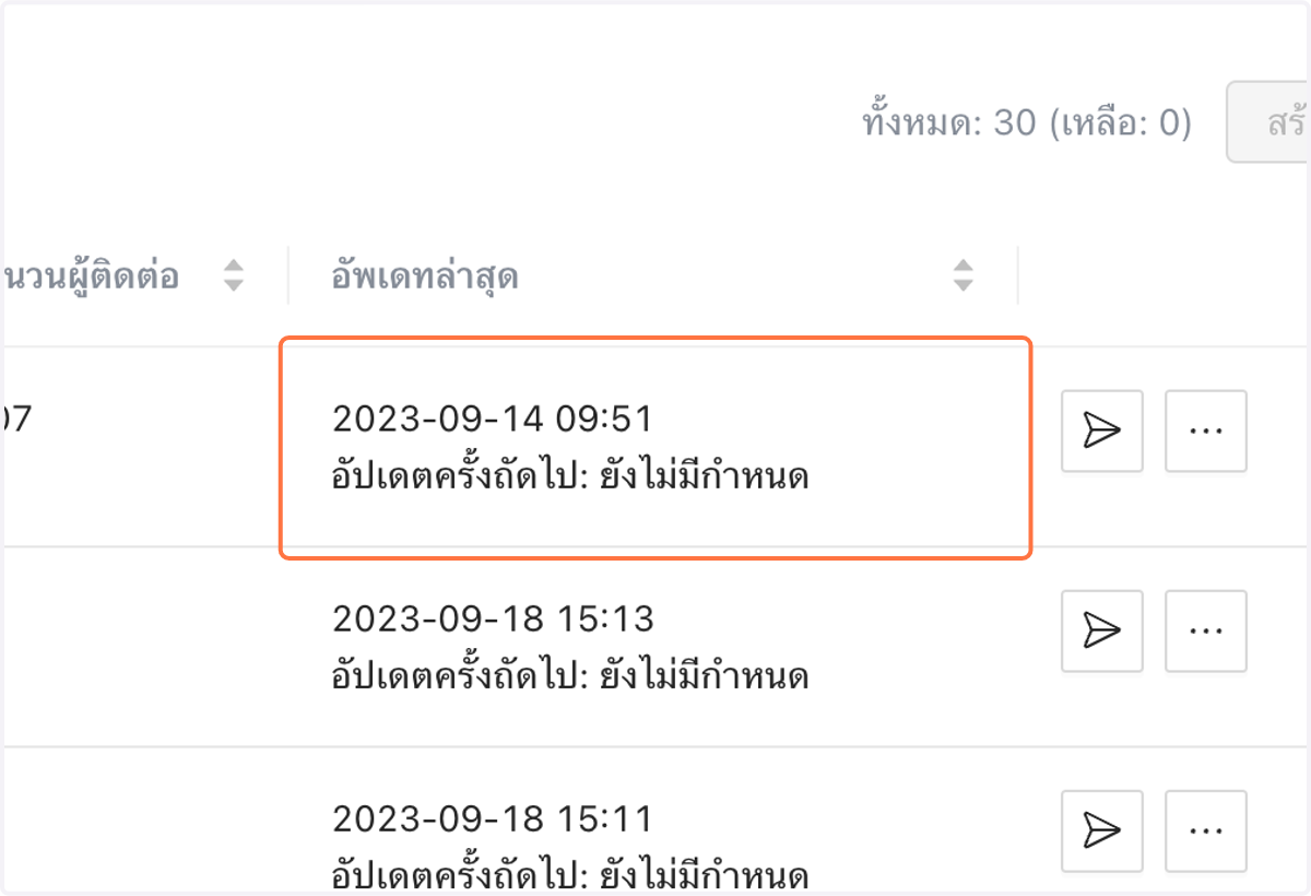 อัปเดตล่าสุด