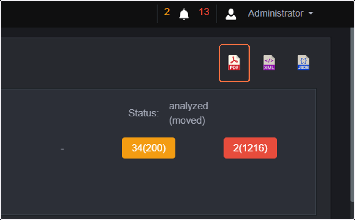 After doing these modifications, you can now regenerate the PDF report by clicking on Download report as PDF