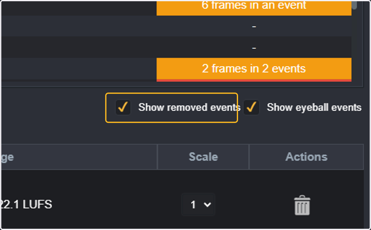 If you removed something by mistake, you can restore the event. So, click on Show Removed Events
