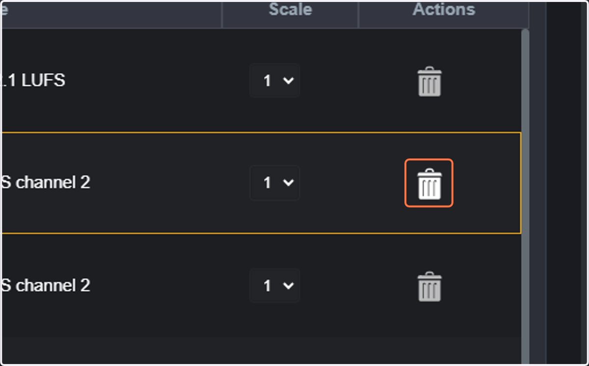 Sometimes, you might want to remove some events from the list (either because they are known and accepted problems, because it is a false positive, etc). So, click on the trash bin icon next to the event.