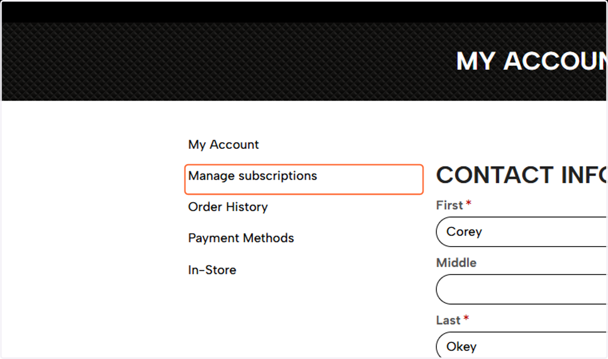 Click on Manage subscriptions