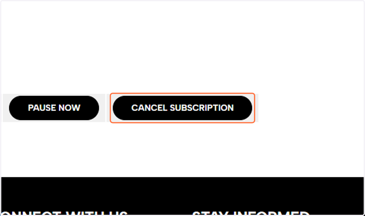 Click on CANCEL SUBSCRIPTION