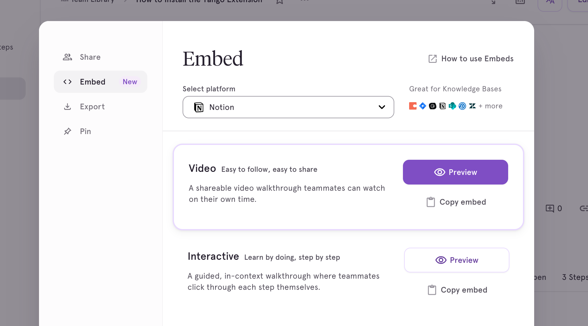 Select Embed