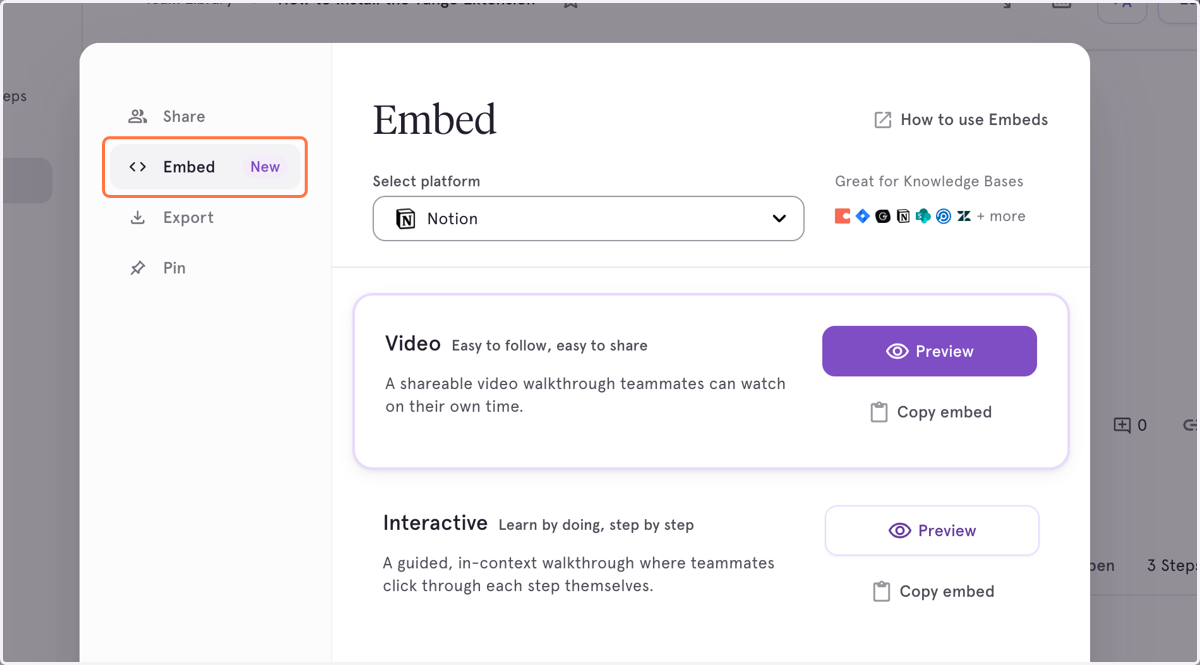 Select Embed