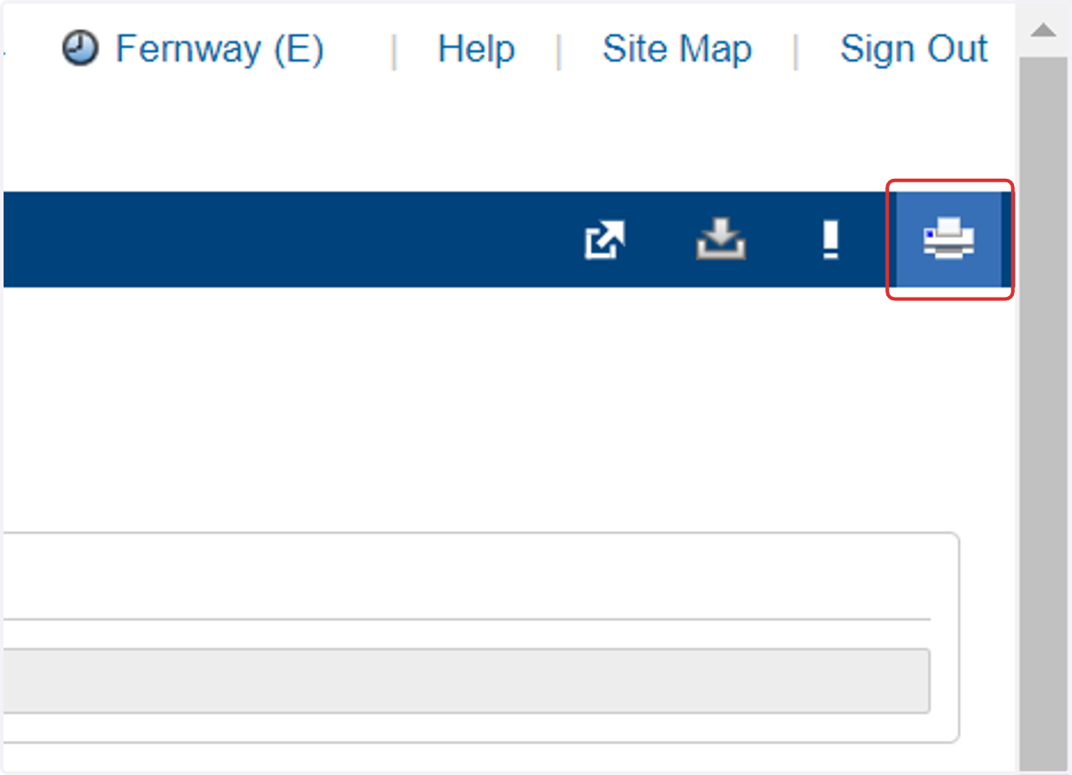Click on the Print icon at the top of the page (optional)