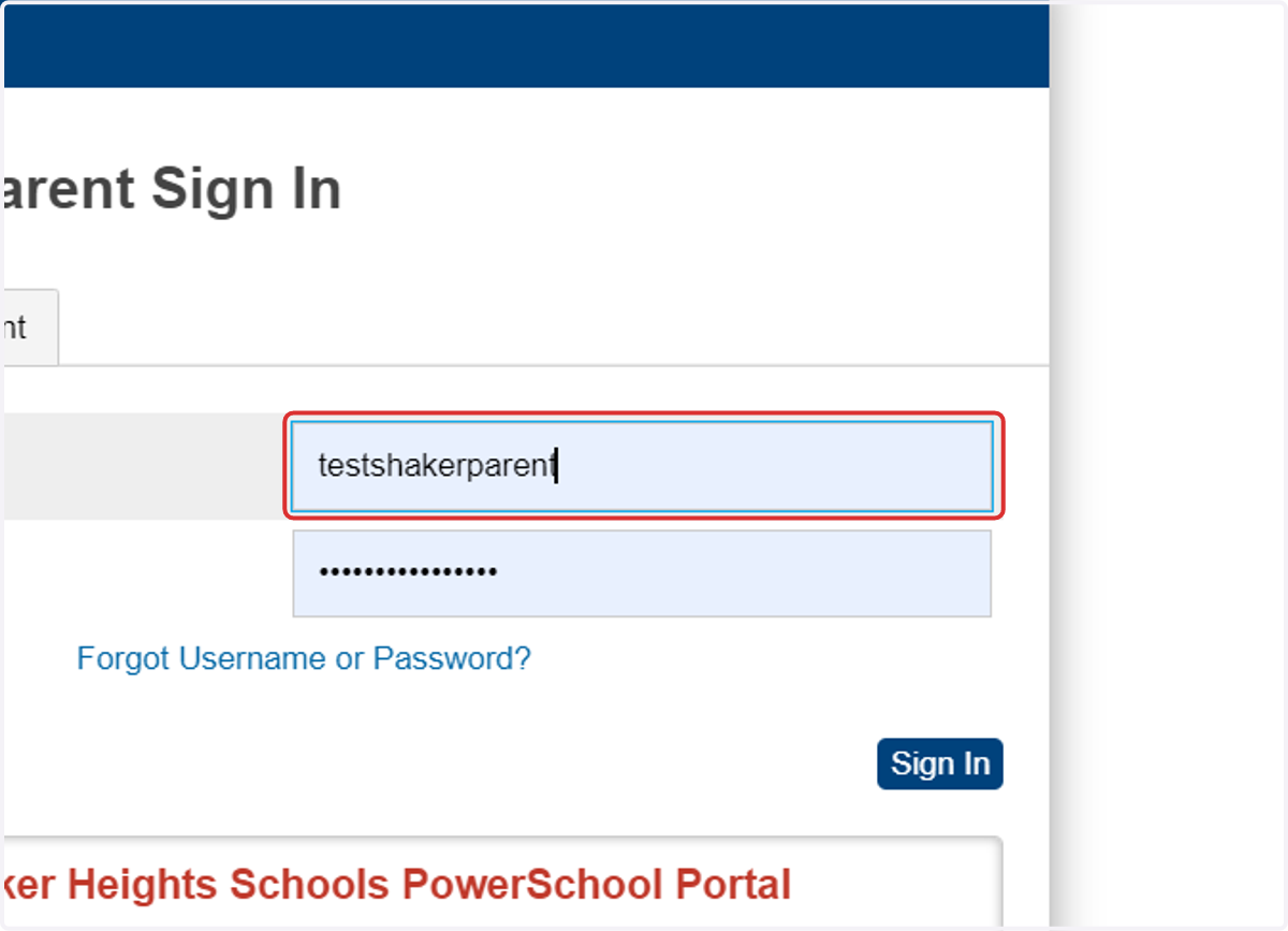 Login to the PowerSchool Portal
