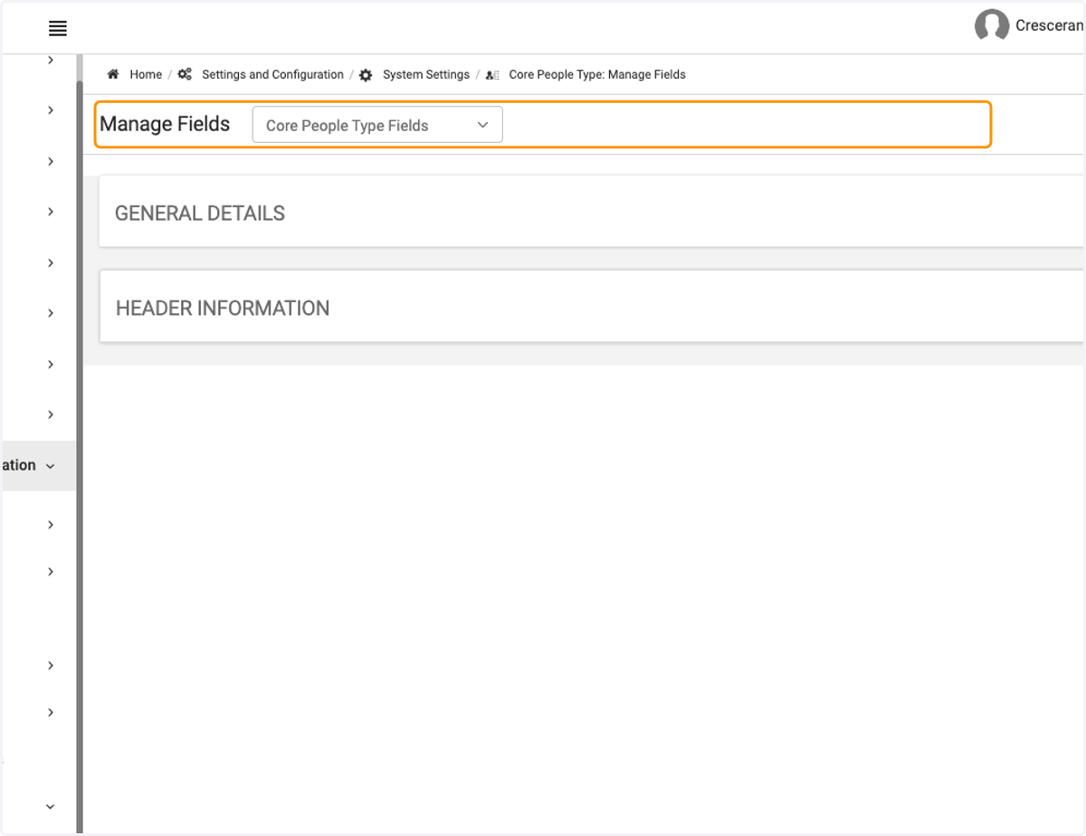 Take note of the Type of fields you'll be editing. In this tutorial, we'll be going over the People fields