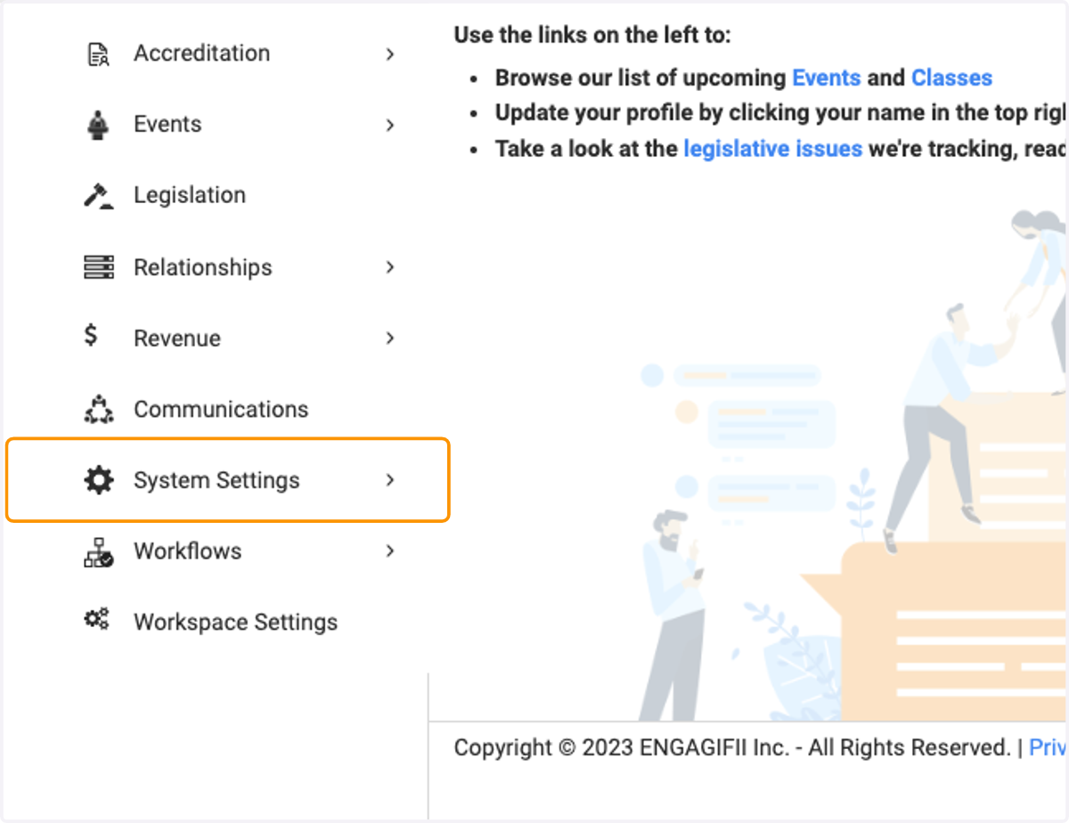 Click on System Settings