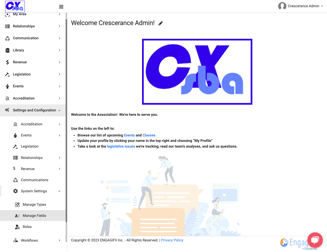 Click on Manage Fields