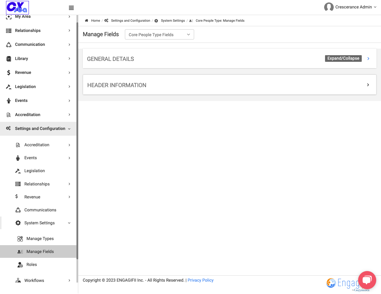 Click on the arrow for the General Details row, this will expand the various fields within this section