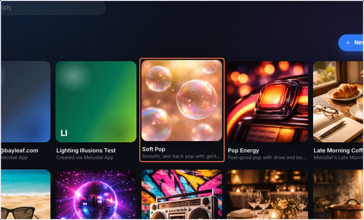 Click on Soft Pop…or any other playlist.