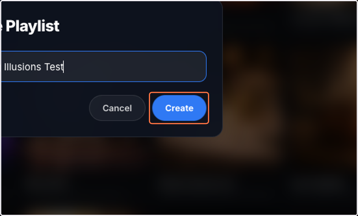 Click on Create