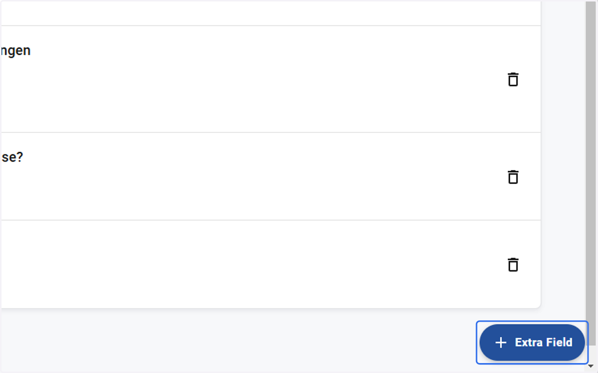 Click on "+ Extra Field"