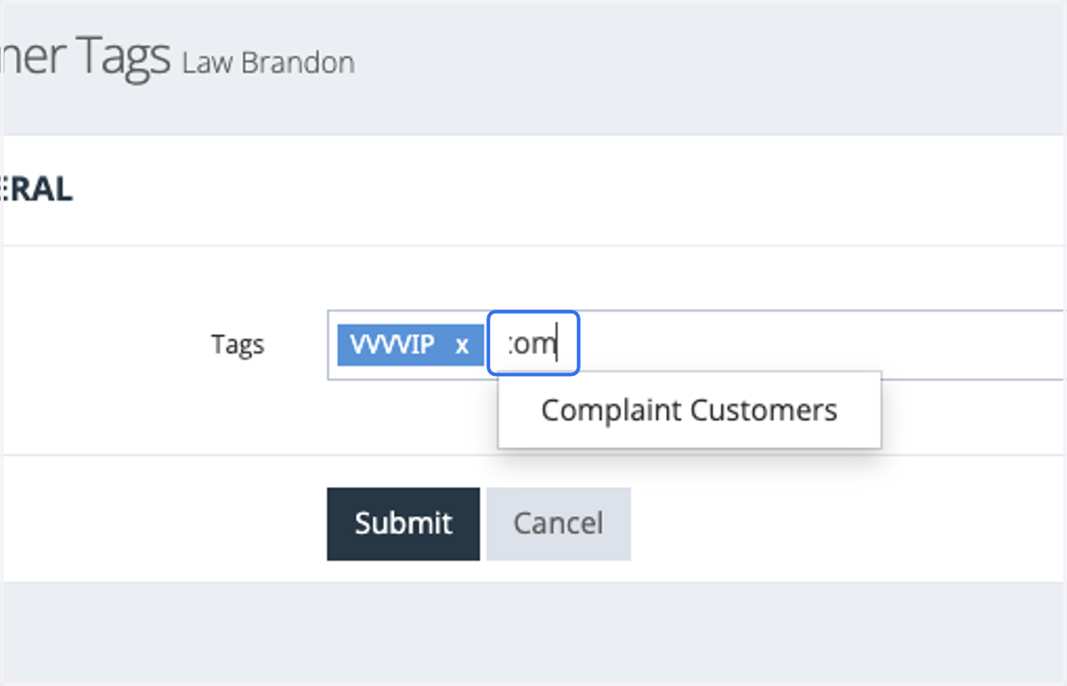 Type the tags that you've preset in the Tag sidebar.