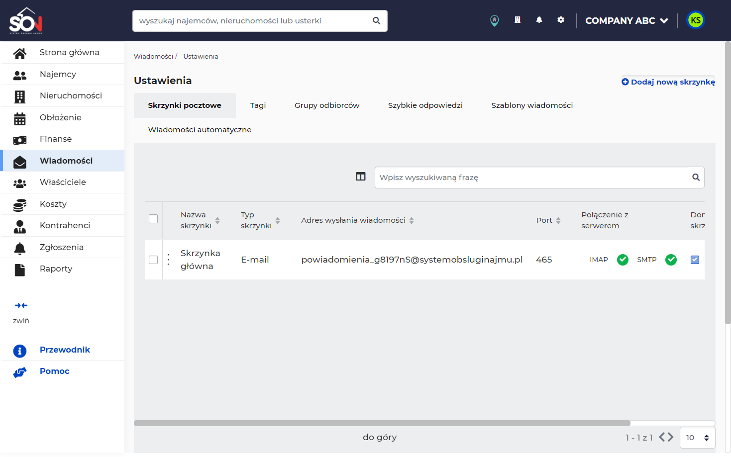 Dodaj własną skrzynkę (wysyłka maili z Twojego adresu e-mail)