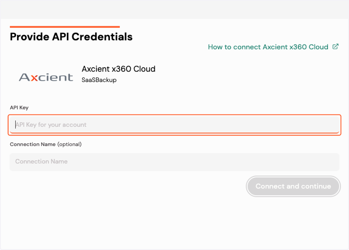 Paste your API Key