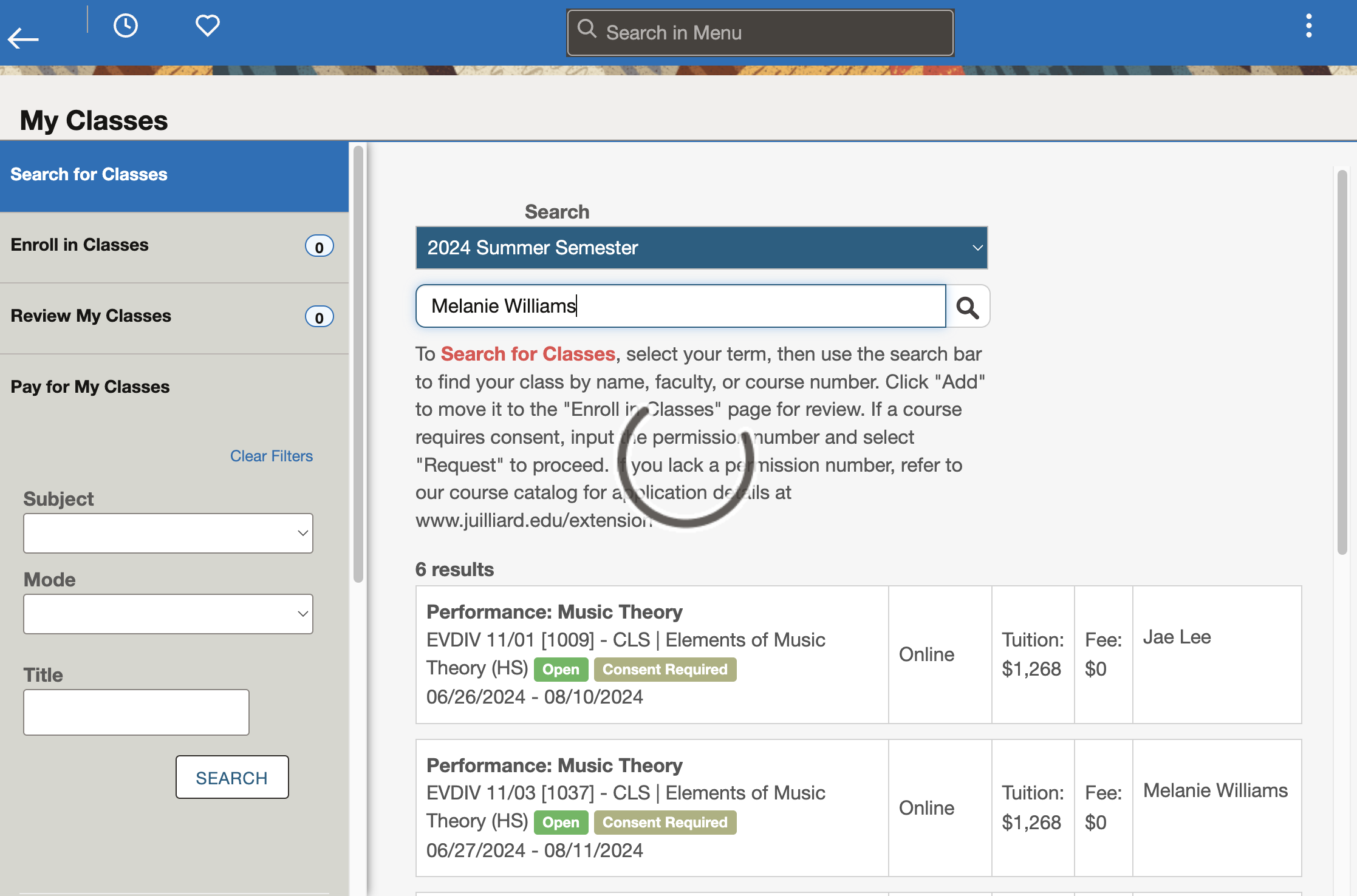 Or search by faculty name (first and/or last name).
