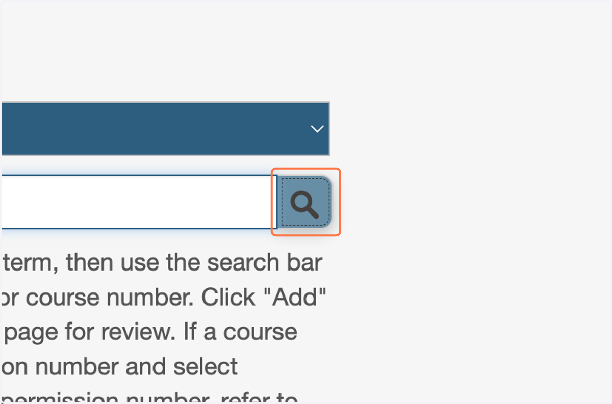 Click on magnify glass to search