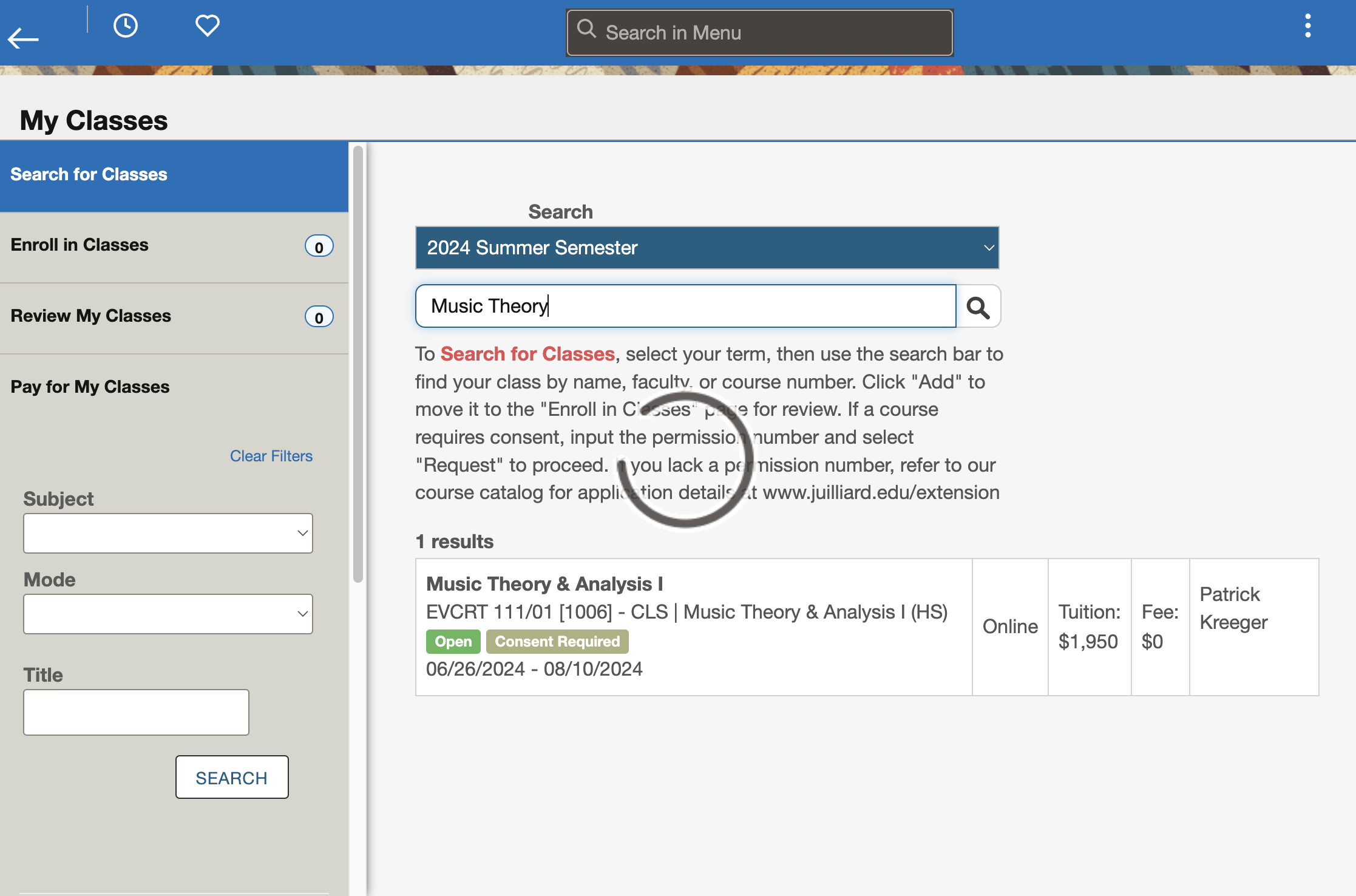 Or search by words included in the course name...