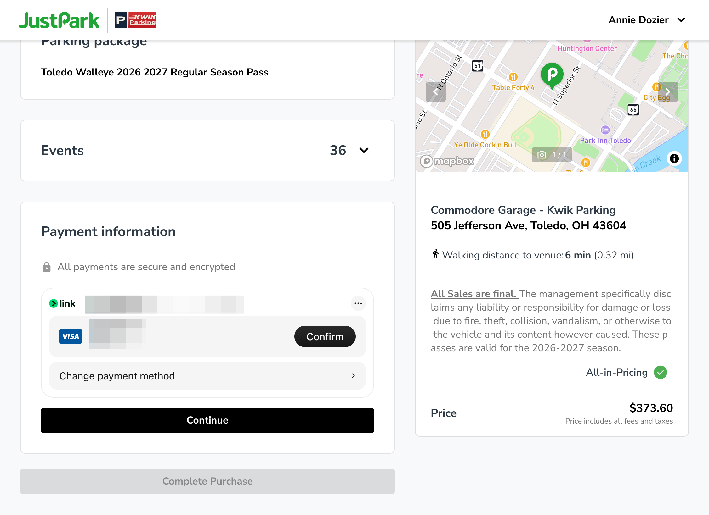 Once you have signed up and are logged in, it's time to put in your PAYMENT INFORMATION.