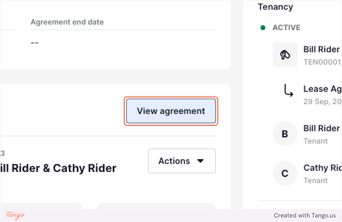Click on View agreement