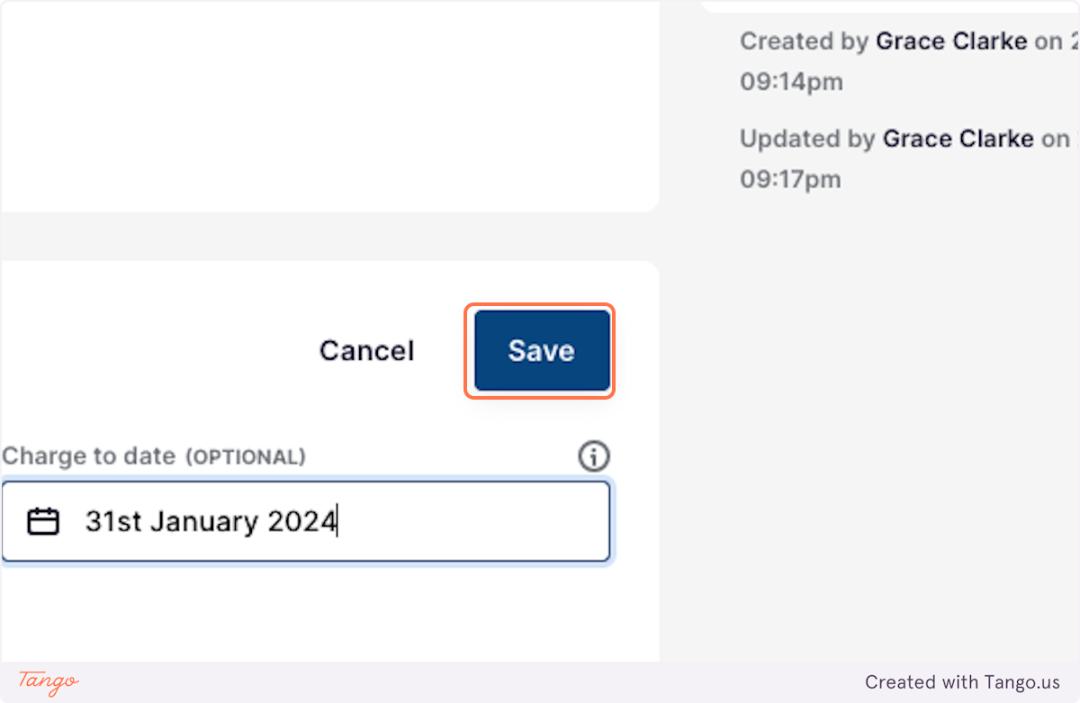 Click on Save