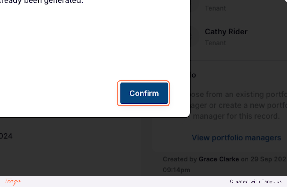 Click on Confirm