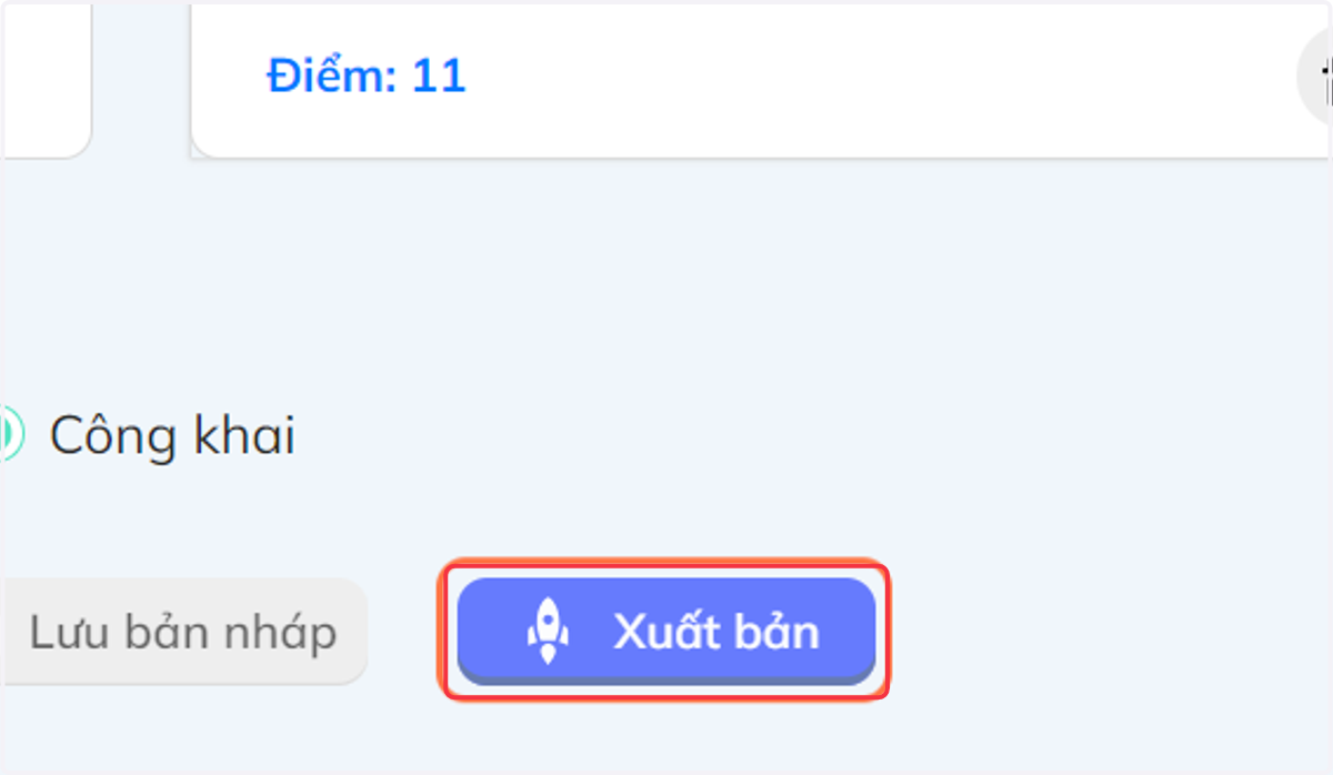 Nhấn chọn "Chỉnh sửa" để quay về màn hình chỉnh sửa câu hỏi