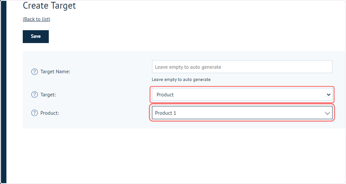 In our example, we will select an individual product