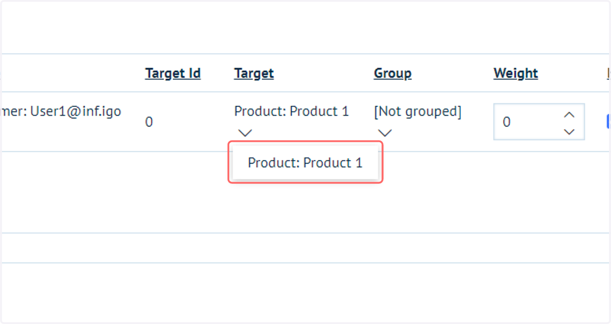 Select a Target to utilise