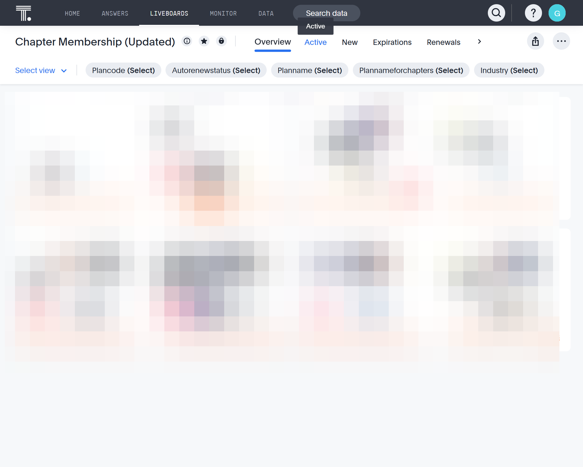Click on Active tab