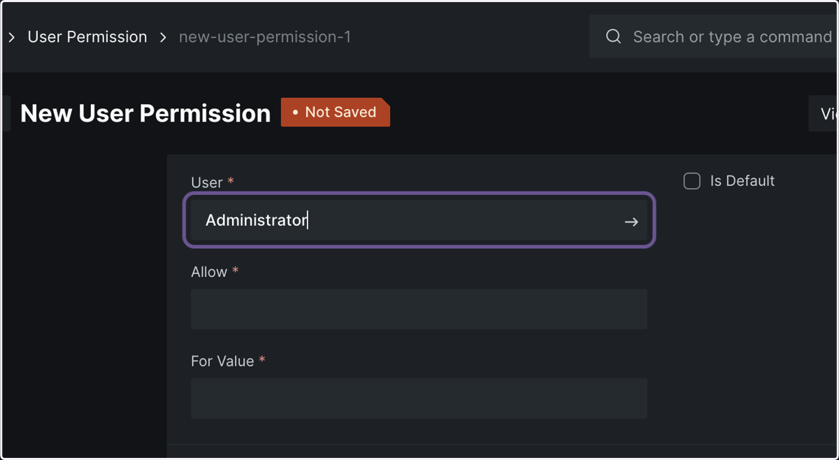 Choose User you want to give permission to