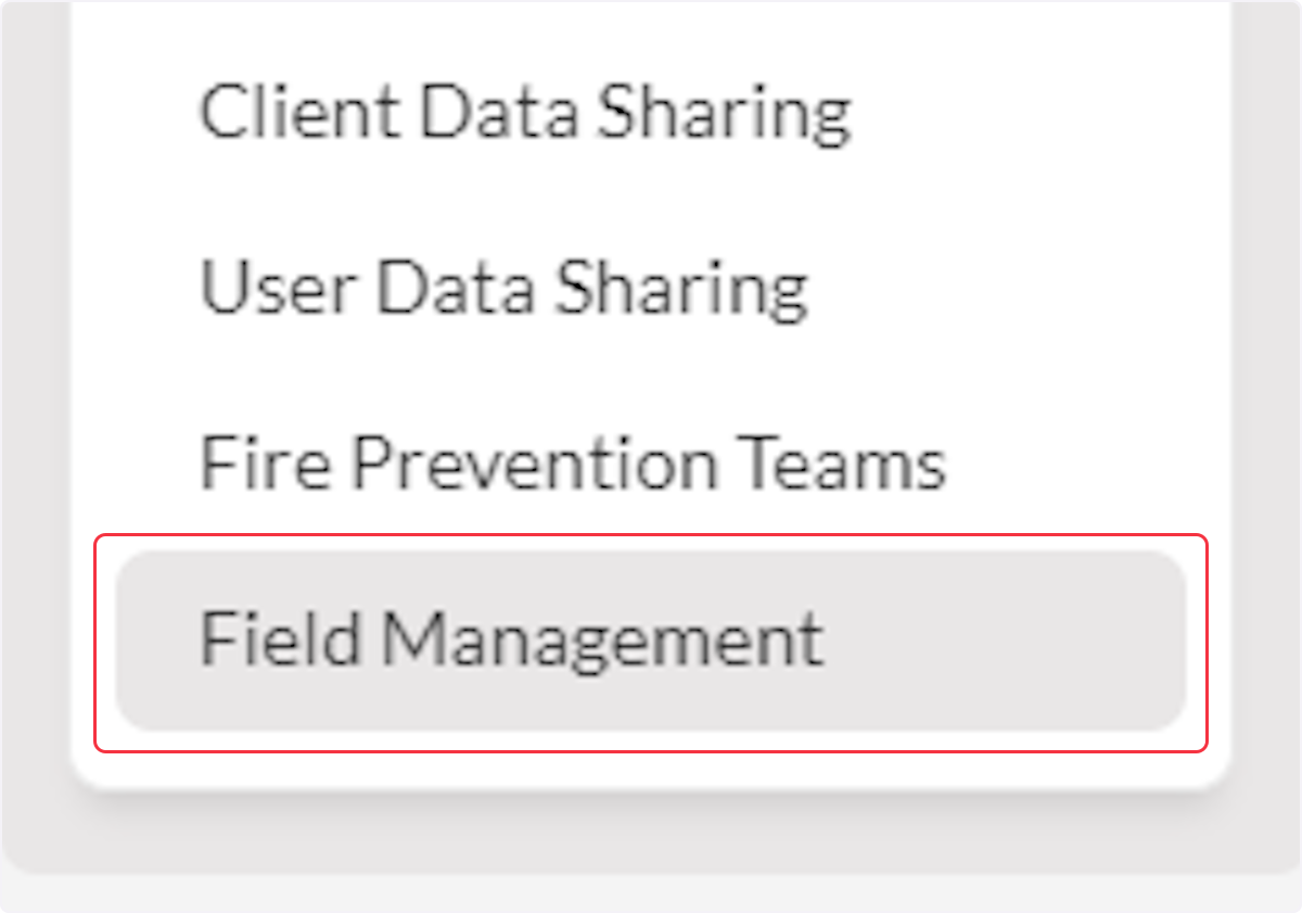 Click on Field Management.