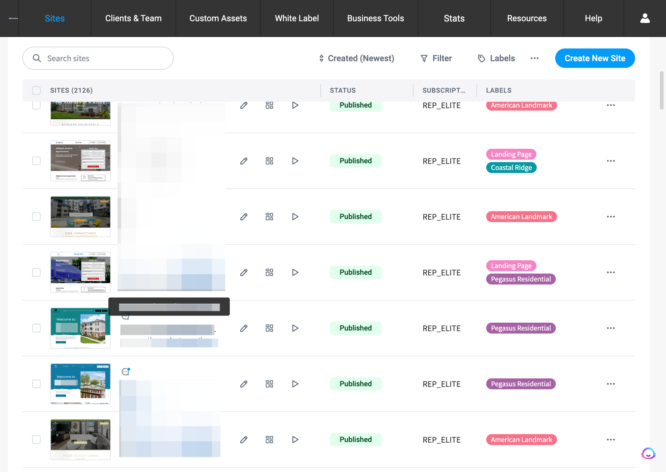 Find the website in Multihub