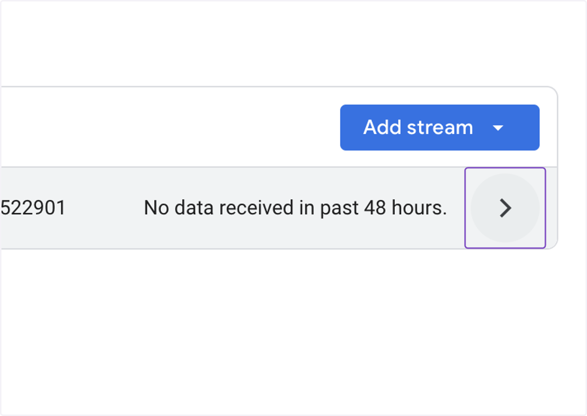 Click on Web Data Stream