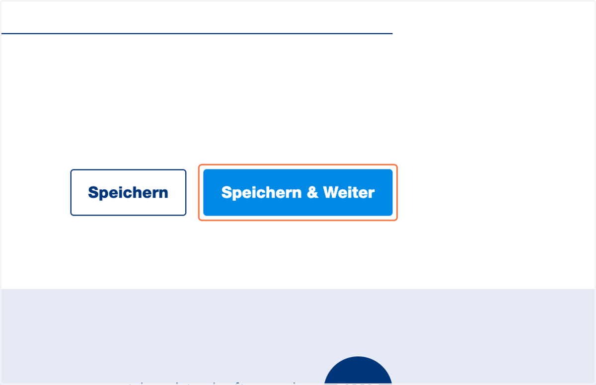 Klicken Sie auf Speichern & Weiter